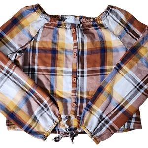 The Children's Place Plaid Blouse Size 5/6